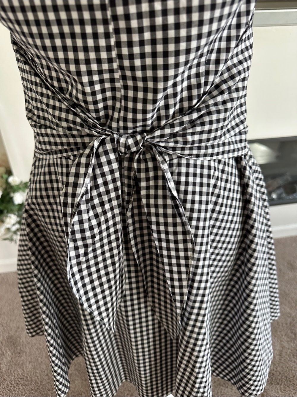 Amanda Uprichard Black and White Gingham Mini Dress - Picture 4 of 9